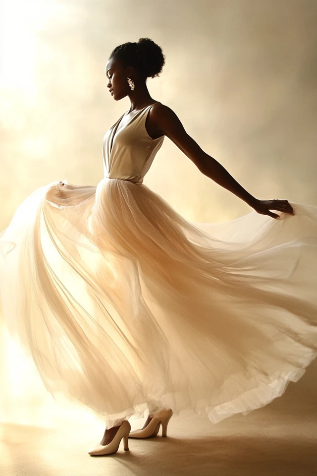 The Beauty of Satin and Tulle in Romantic Dresses - photo 6