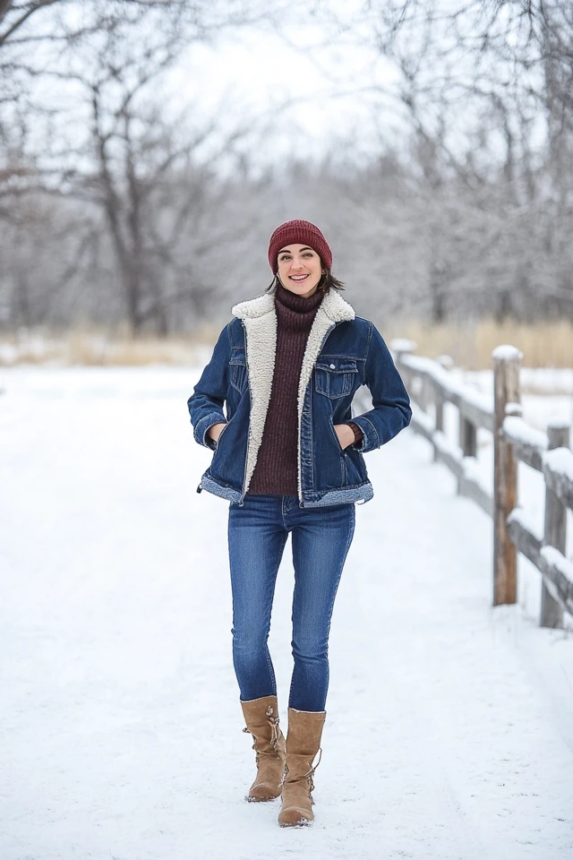 Mixing Fleece and Denim for Casual Winter Jackets - photo 6