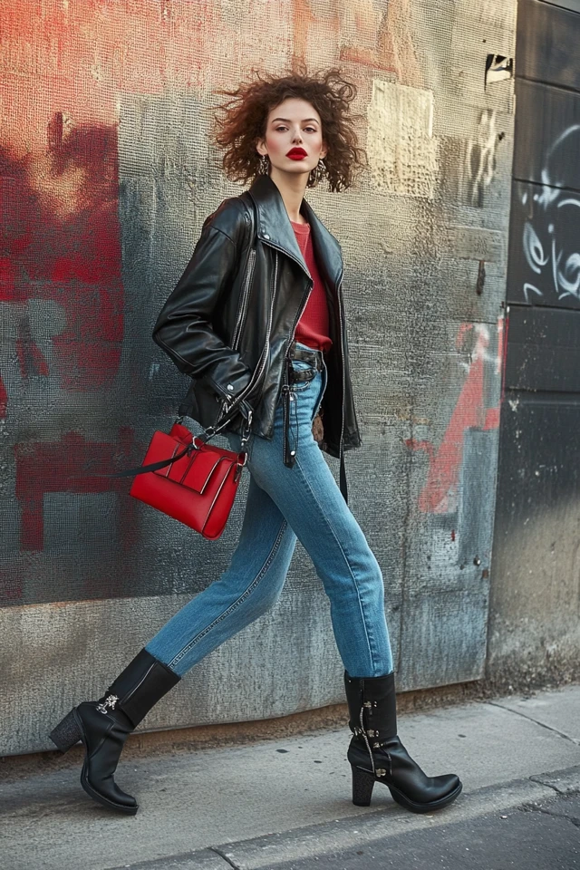 Leather Jackets Paired with Denim for Fall Staples - photo 6