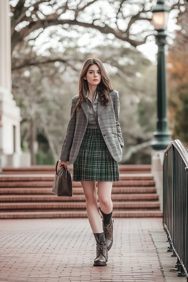Preppy Plaid Skirts and Blazers for Back-to-School Vibes - photo 6