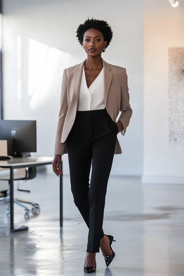 Slim-Fit Black Trousers for Professional Looks - photo 6