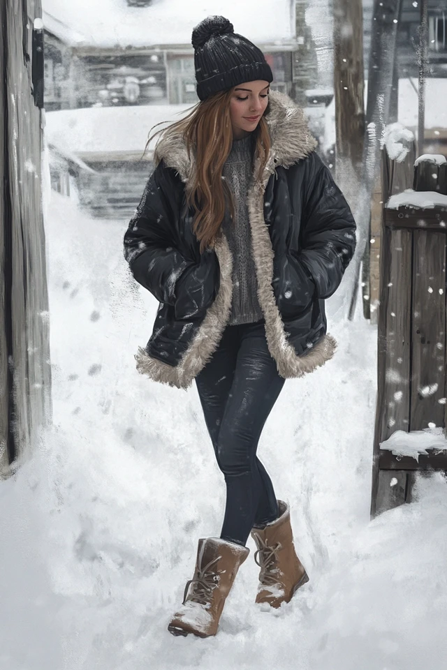 Shearling-Lined Boots for Snowy Weather Style - photo 4