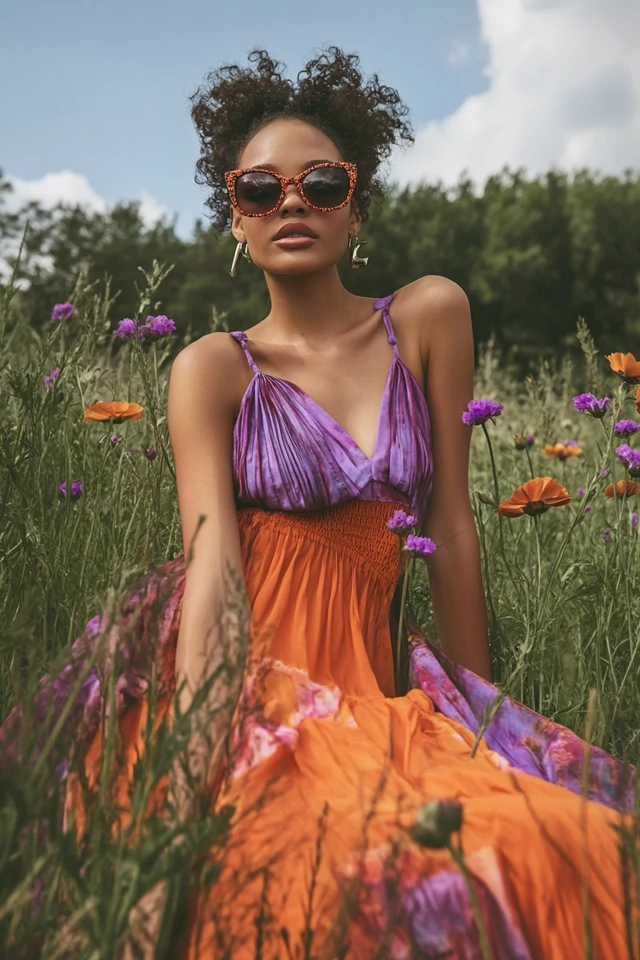 Playful Orange and Purple Color Combinations for Sundresses - photo 6