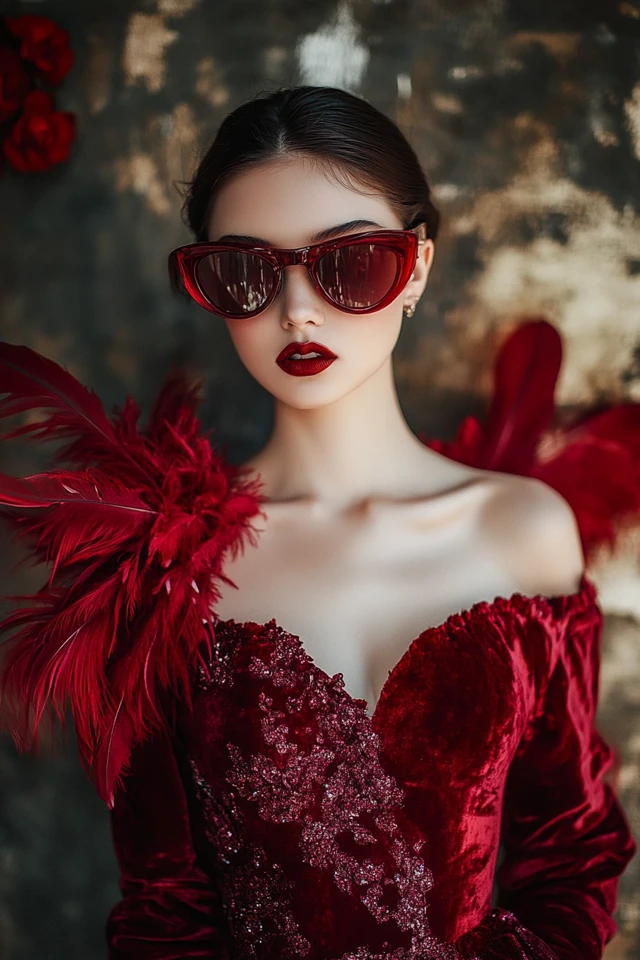 Luxurious Velvet and Feather Accents for Bold Dresses - photo 6