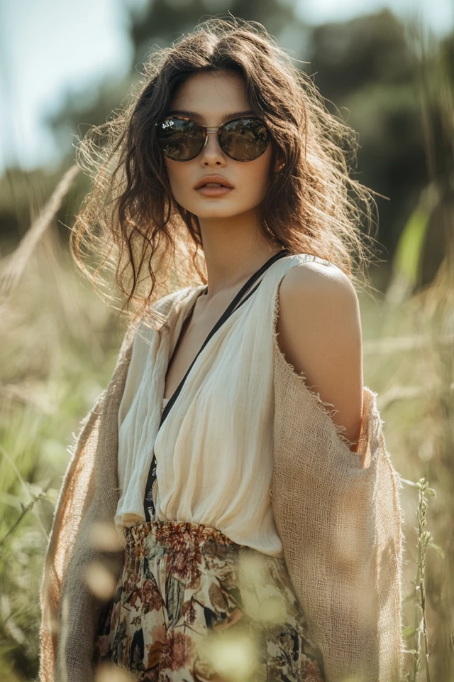 Mixing Rough Burlap with Soft Silks in Boho Looks - photo 5
