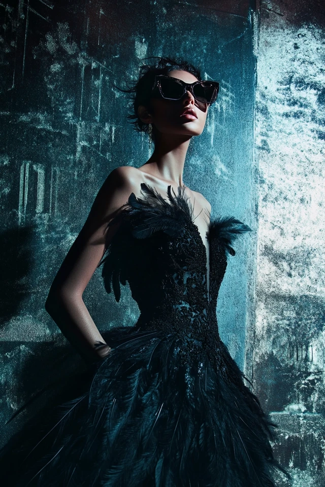 Feather Accents in Dresses for Winter Glam - photo 6