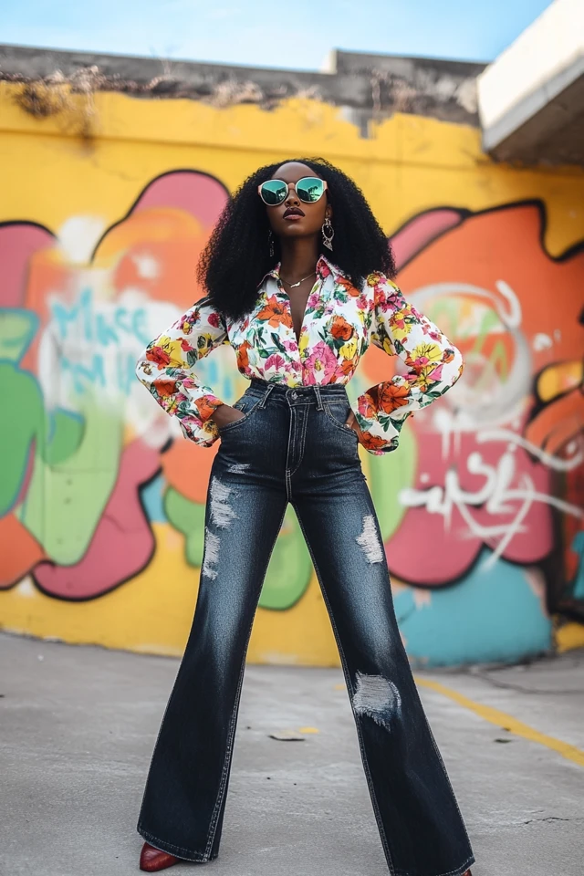 Flared Jeans for Retro-Inspired Outfits - photo 6