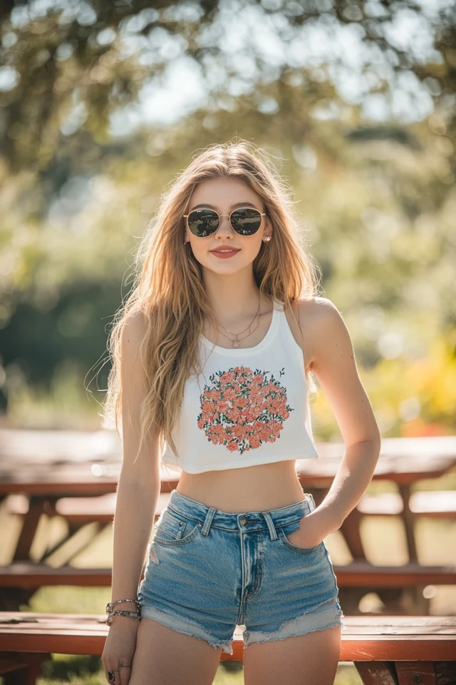 Laid-Back BBQ Attire with Denim Shorts - photo 6