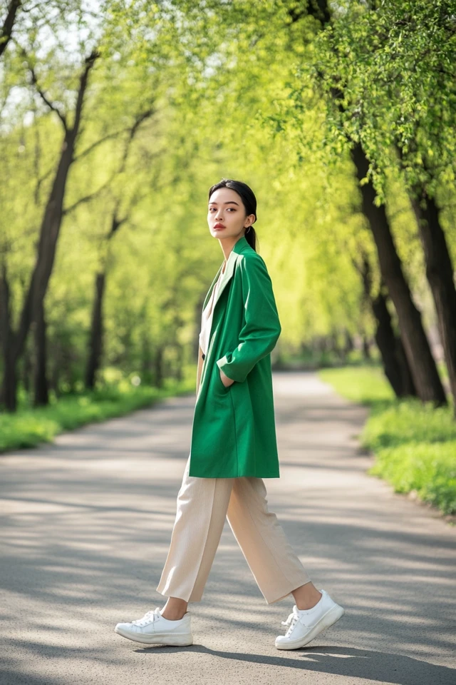 Fresh Green and Beige Combinations for Spring Coats - photo 10