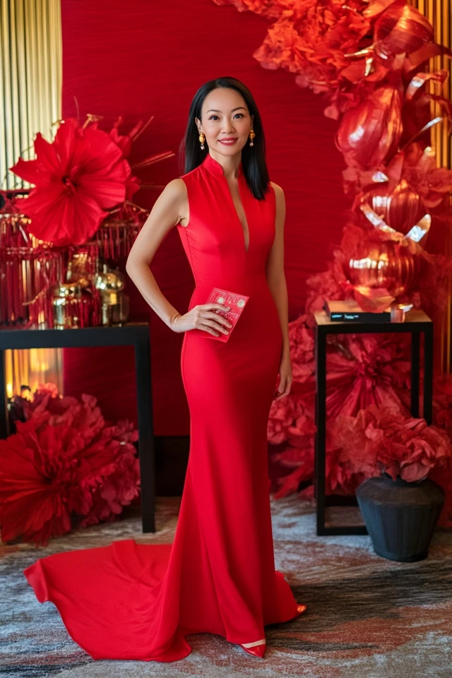 Traditional Red Dresses for Chinese New Year Celebrations - photo 10