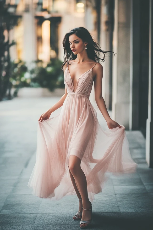 The Beauty of Satin and Tulle in Romantic Dresses - photo 10