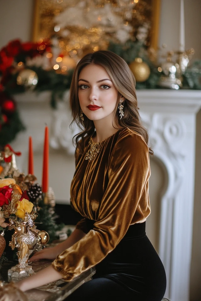 Silk and Velvet Blouses for Sophisticated Holiday Outfits - photo 10