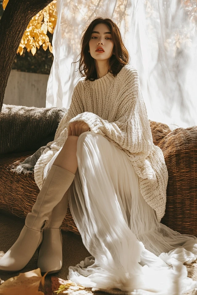 How to Layer Knits with Sheer Fabrics for Unique Looks - photo 2
