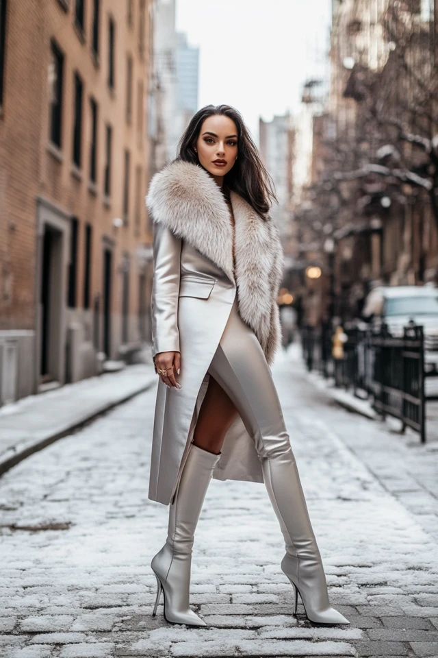 Pairing Faux Fur and Satin in Luxe Winter Coats - photo 2