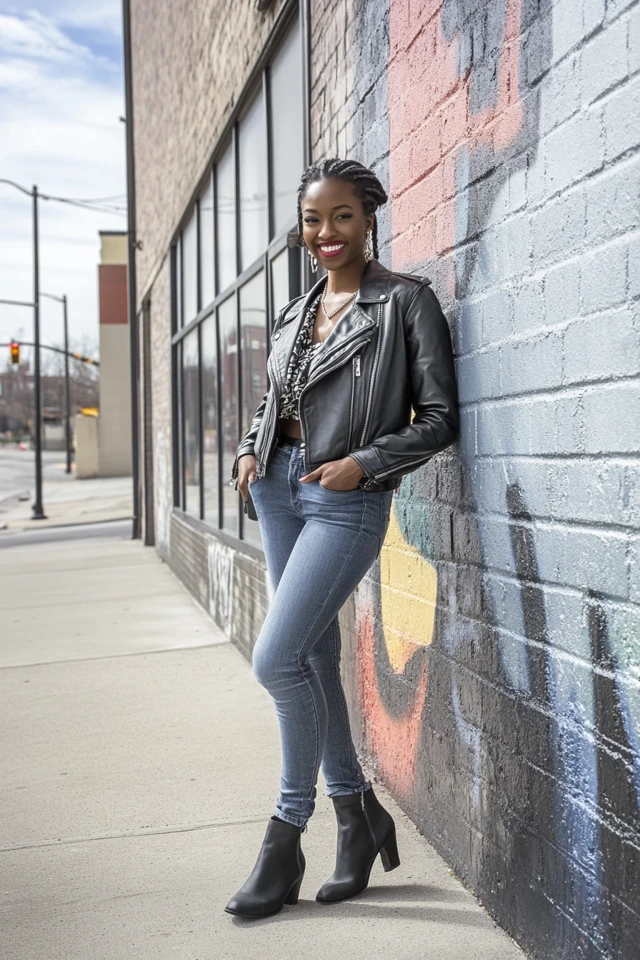 Leather Jackets Paired with Denim for Fall Staples - photo 2