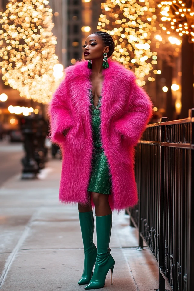 Faux Fur Coats in Vibrant Hues for Winter Glam - photo 2