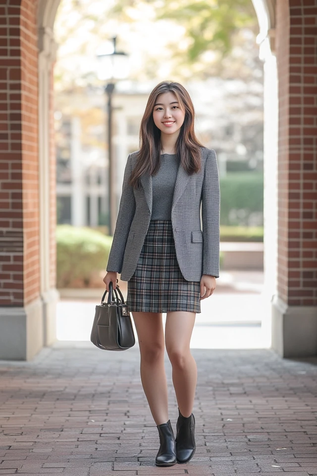 Preppy Plaid Skirts and Blazers for Back-to-School Vibes - photo 2
