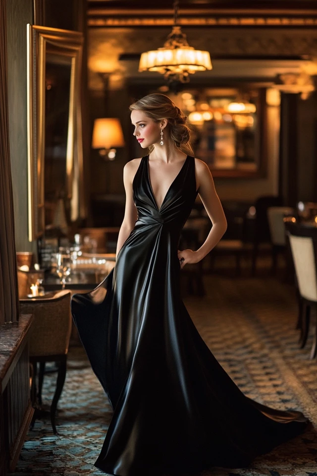 Elegant Anniversary Dinner Looks with Satin Dresses - photo 2