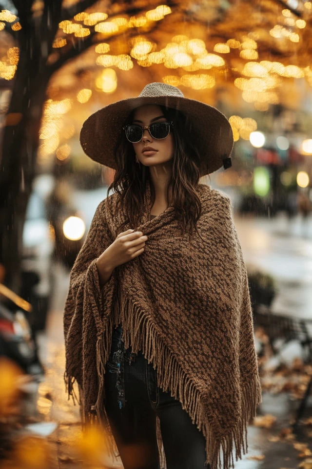 Knit Ponchos for Layering in Autumn Showers - photo 2