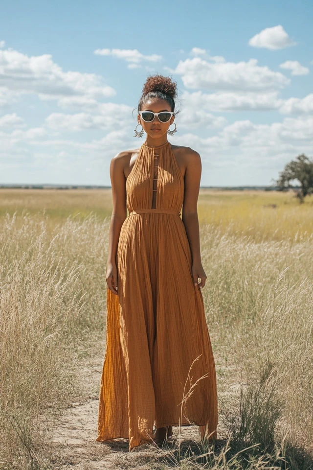 Warm Tan and Crisp White Color Ideas for Summer Dresses - photo 2