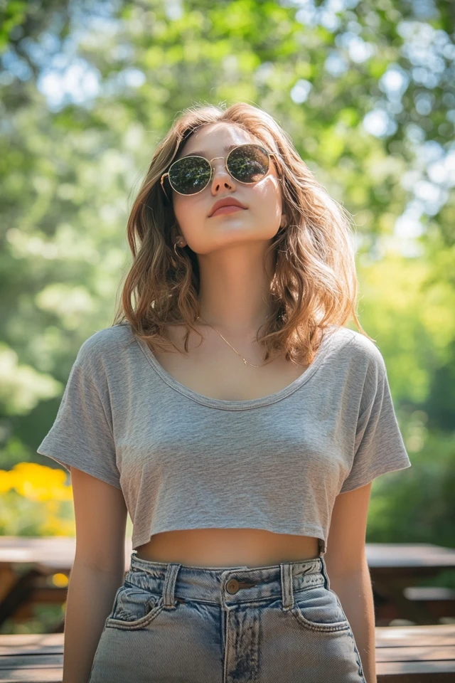 Laid-Back BBQ Attire with Denim Shorts - photo 2