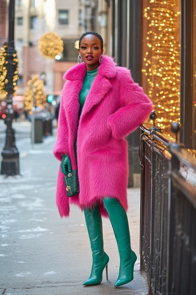 Faux Fur Coats in Vibrant Hues for Winter Glam - photo 9