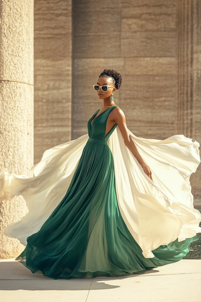 Emerald Green and Soft Ivory Pairings for Formal Dresses - photo 10