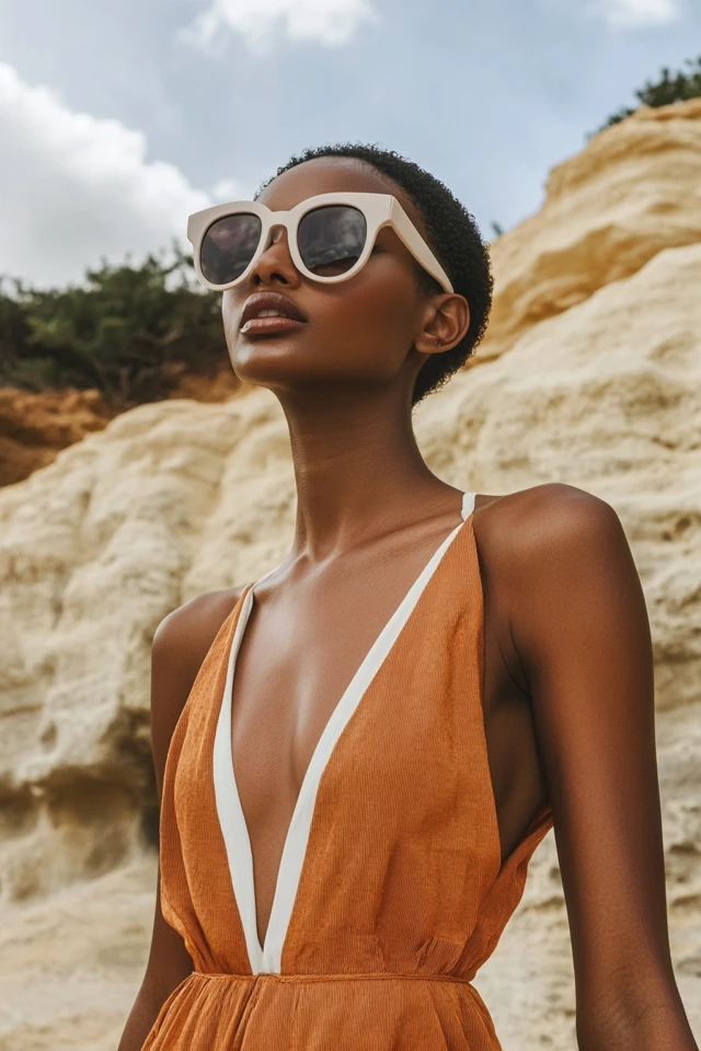 Warm Tan and Crisp White Color Ideas for Summer Dresses - photo 10