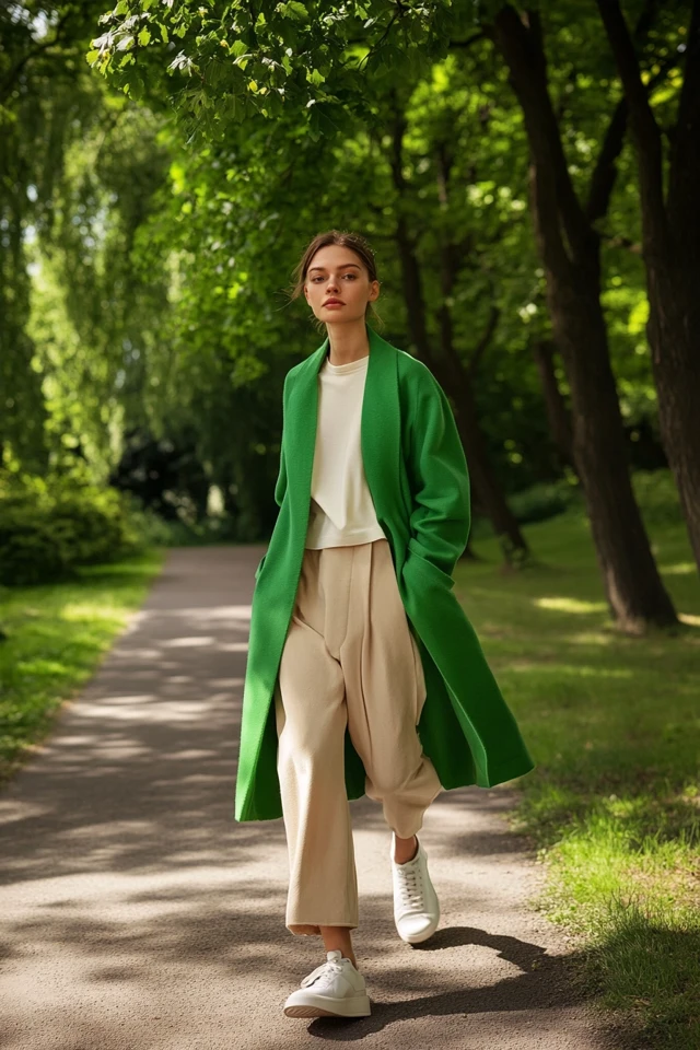 Fresh Green and Beige Combinations for Spring Coats - photo 7