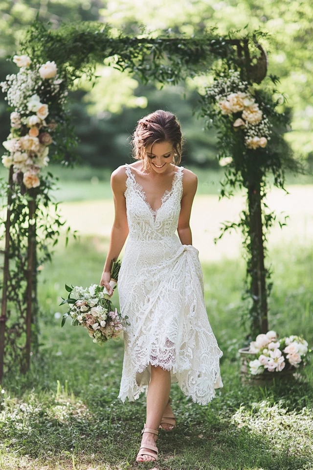 Textured Linen and Lace Dresses for Spring Weddings - photo 7