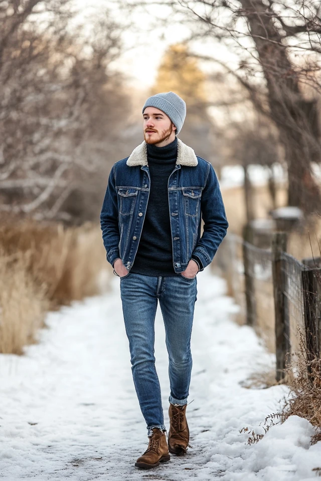 Mixing Fleece and Denim for Casual Winter Jackets - photo 7