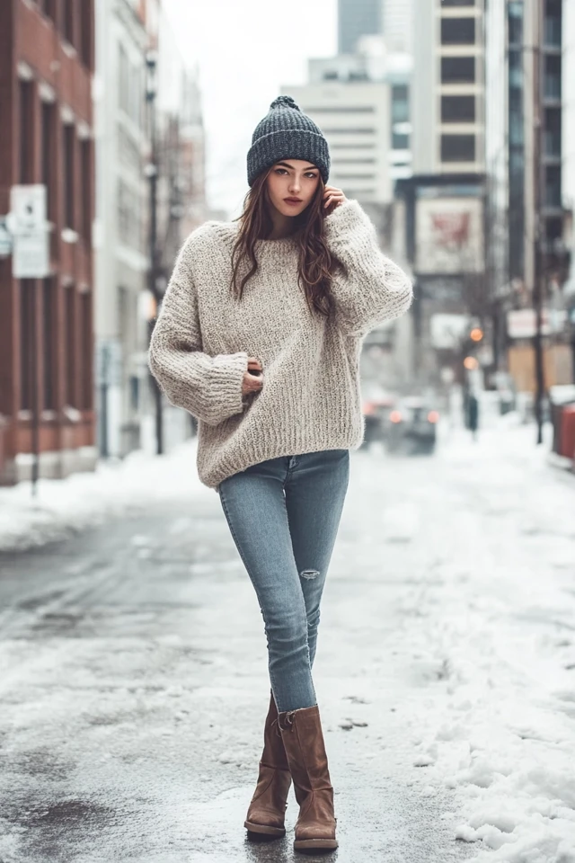 Cozy Oversized Sweaters for Winter Street Style - photo 7
