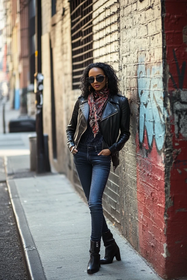 Leather Jackets Paired with Denim for Fall Staples - photo 7