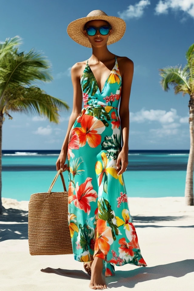 Beach Vacation Dresses with Tropical Prints - photo 7