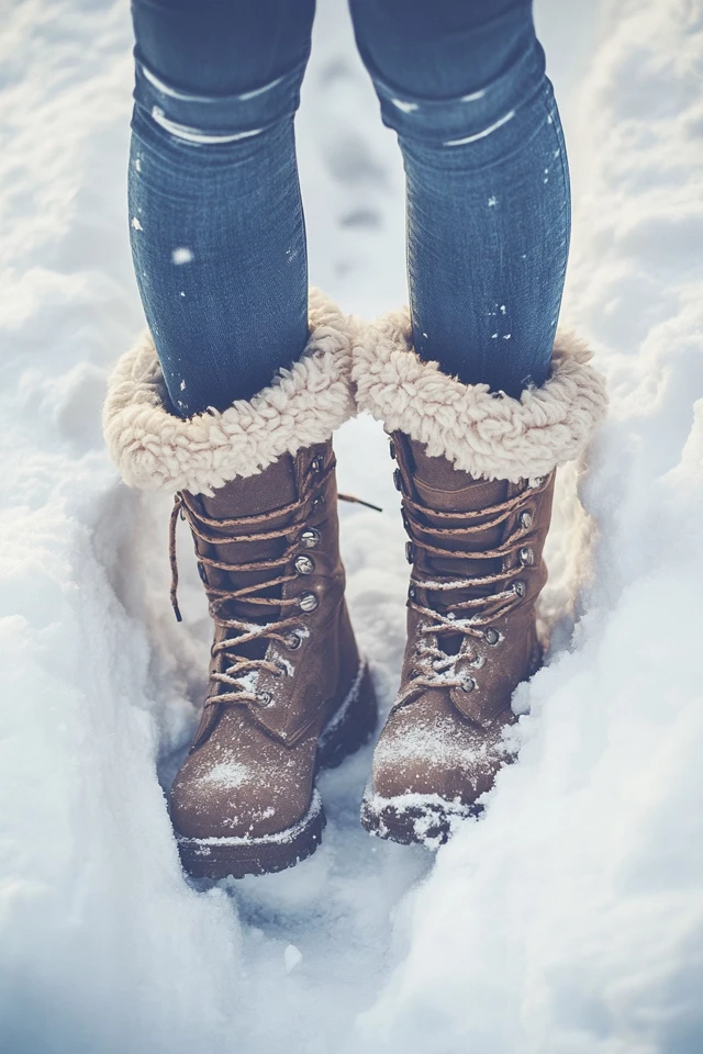 Shearling-Lined Boots for Snowy Weather Style - photo 2