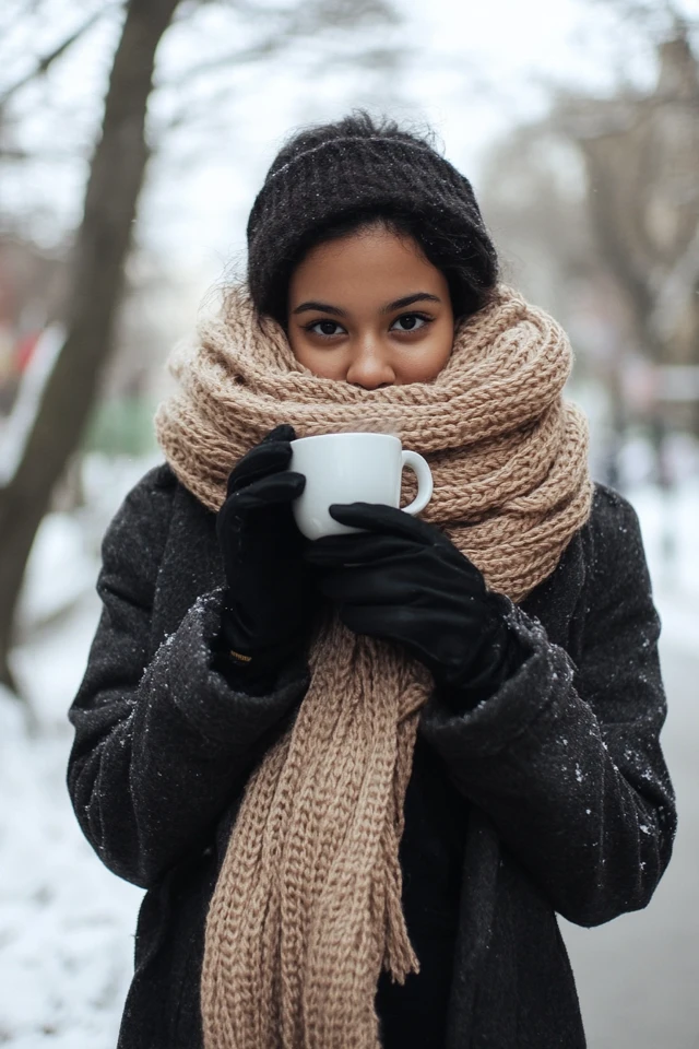 Fluffy Scarves for Extra Winter Warmth - photo 7