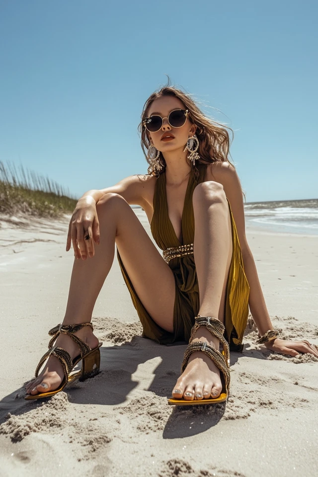 Sandals with Strappy Details for Hot Beach Days - photo 2