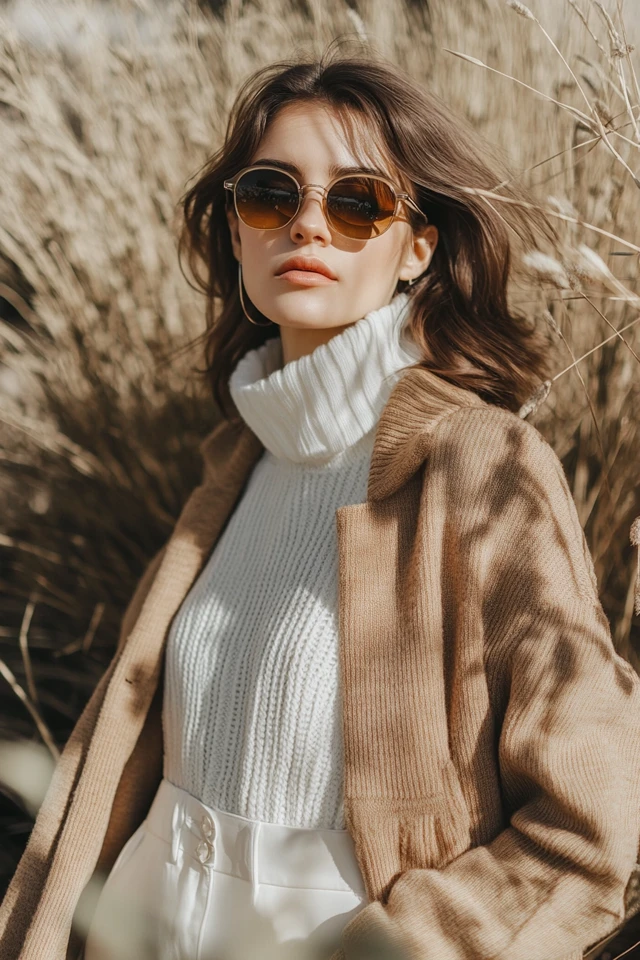 Chic Camel and White Outfits for Fall Layers - photo 7