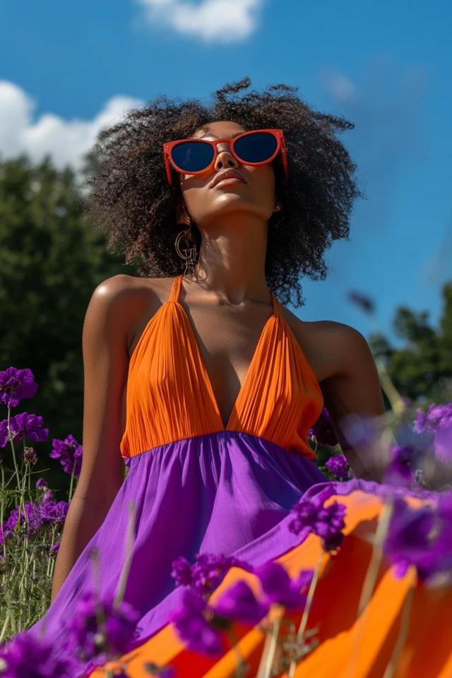 Playful Orange and Purple Color Combinations for Sundresses - photo 3