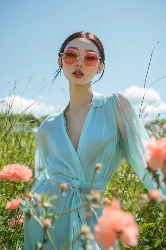 Light Blue and Soft Peach Outfits for Spring Looks - photo 7