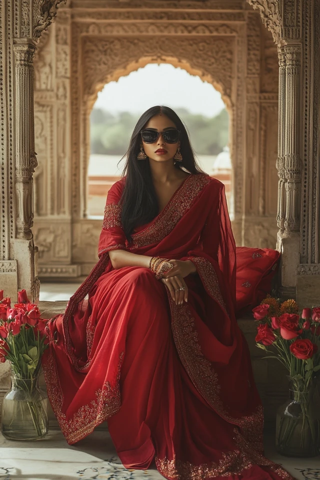 Bold Red Sarees for Cultural Weddings