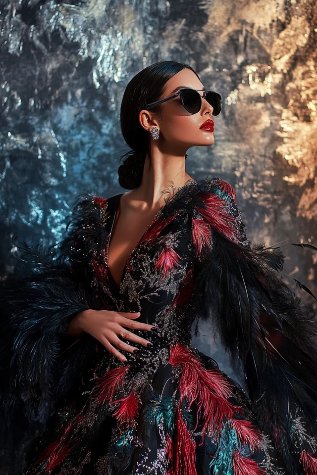 Feather Accents in Dresses for Winter Glam - photo 7