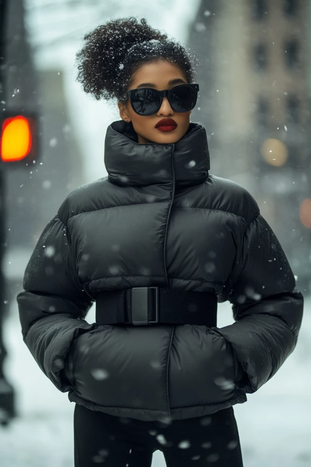 Puffer Jackets with a Twist: Belted and Fitted for Winter - photo 7