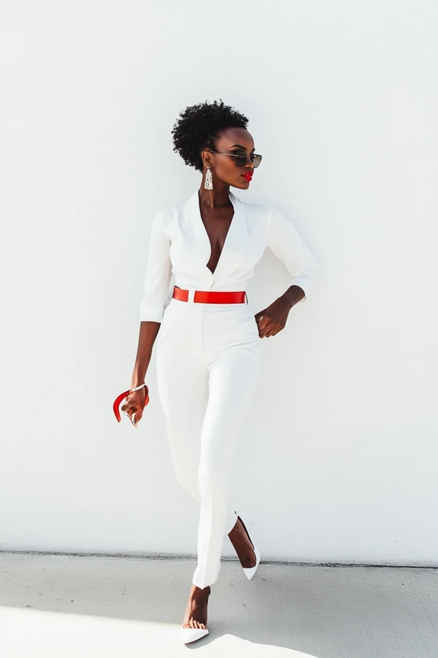 How to Wear All-White Outfits with Contrasting Accessories - photo 11