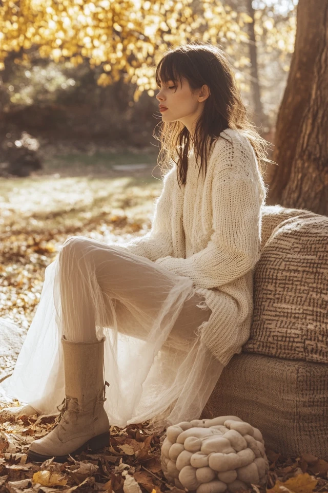 How to Layer Knits with Sheer Fabrics for Unique Looks - photo 11