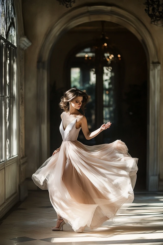 The Beauty of Satin and Tulle in Romantic Dresses - photo 11