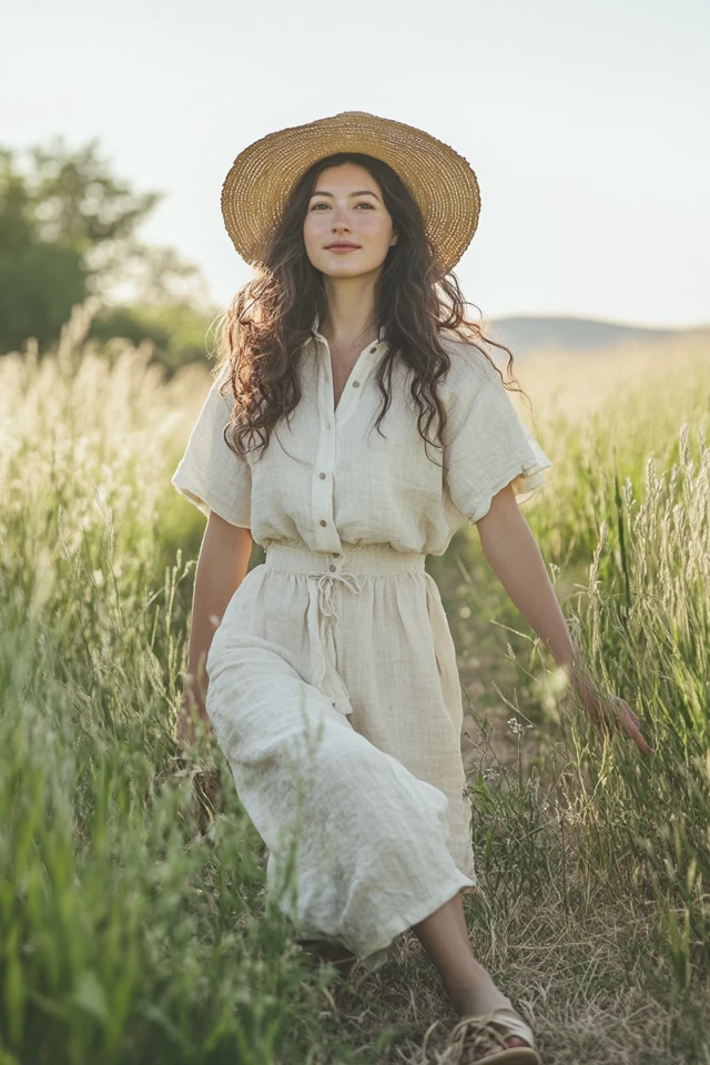 Rustic Linen and Cotton Outfits for Summer Comfort - photo 3