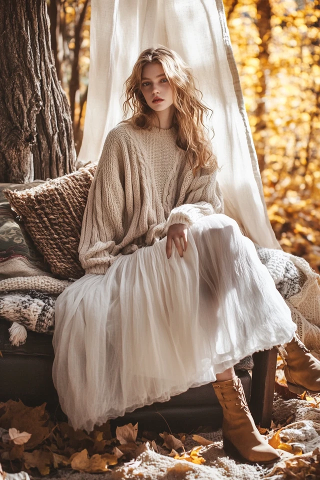 How to Layer Knits with Sheer Fabrics for Unique Looks - photo 3