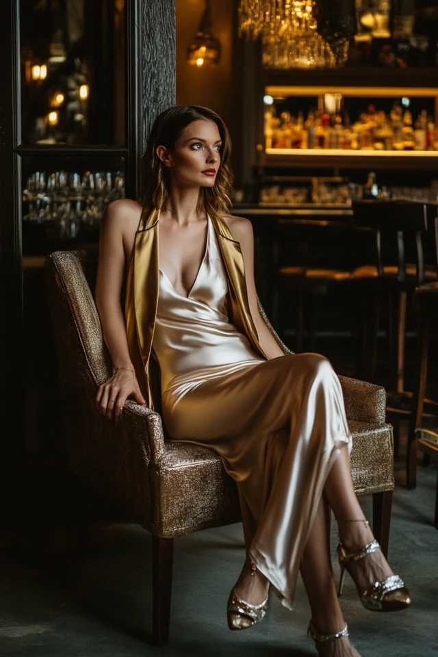 Mixing Silk and Metallics for Glamorous Evening Looks - photo 2