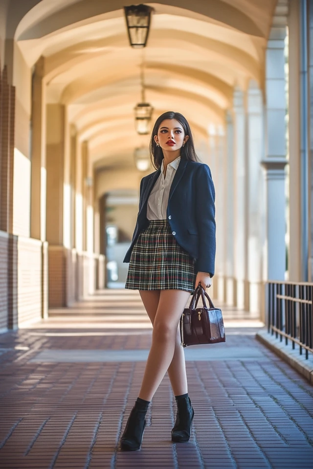 Preppy Plaid Skirts and Blazers for Back-to-School Vibes - photo 3